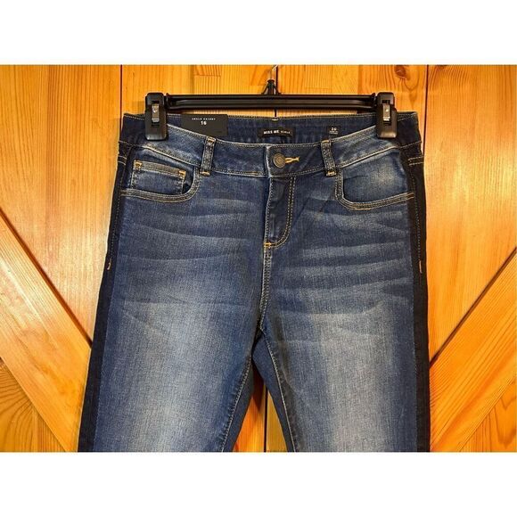 Miss Me Girls Jeans size 16 Patch Ombre Skinny Stretch Ankle Skinny Nwt (4675) - Picture 3 of 8